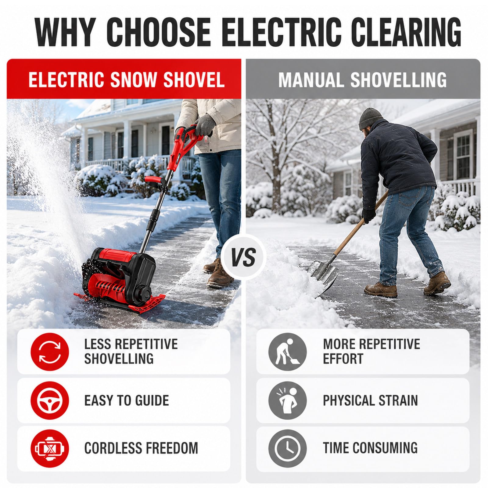 Pelle à Neige sans Fil avec Moteur Brushless 1200 W