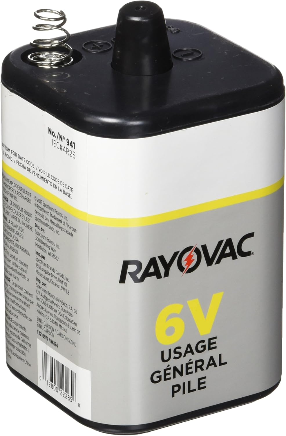 Rayovac 6V General Purpose Lantern Battery, 1.195 Pound : Health & Household