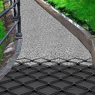 2 Inch Geogrid Driveway, Sidewalks Ground Grid Stabilizer for Gravel/Cement/Sand，Cuttable Geo Grid Paver for Garden, Shed Base, Driveway Patios (Color : W X L, Size : 5x10 m/16.5x33 ft)