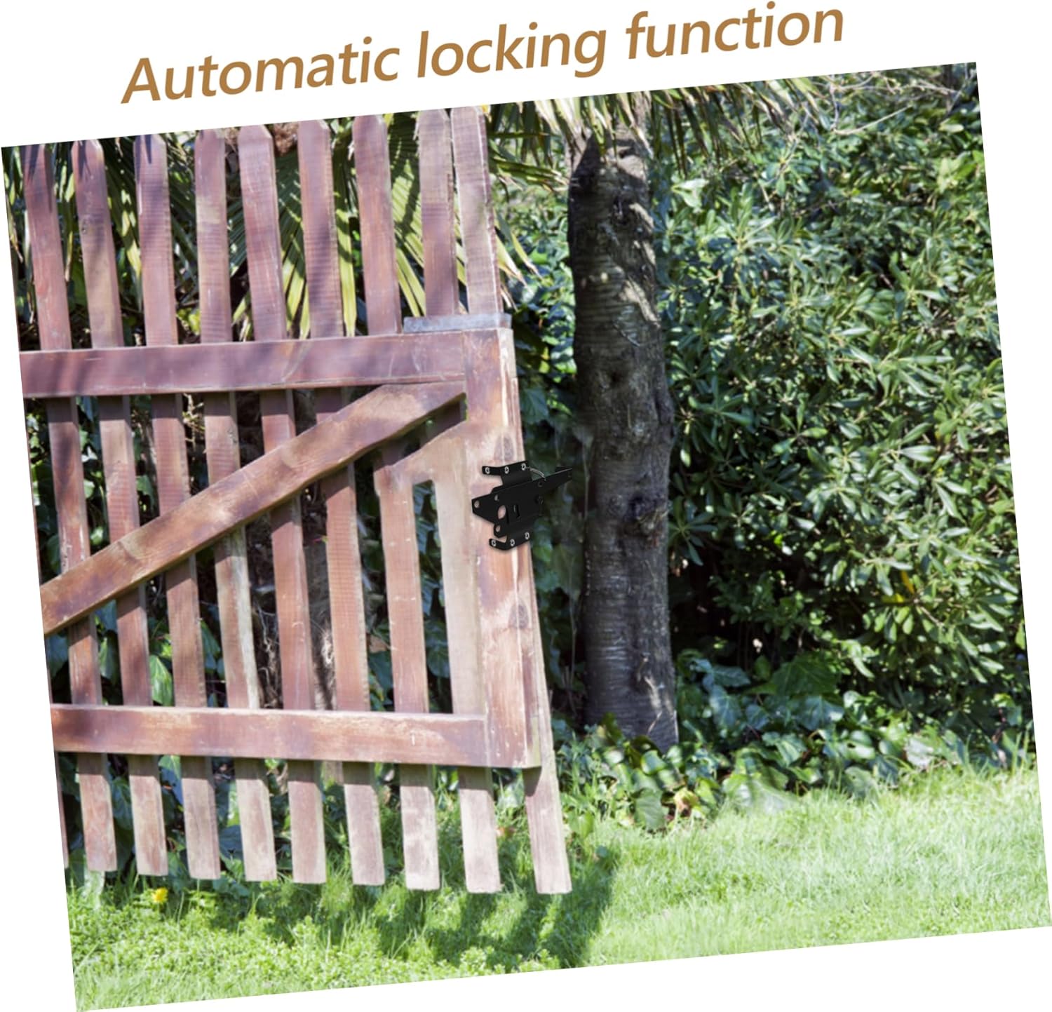 Heavy Duty Gate Latch Self-Locking Mechanism for Wooden Gates Secure and Versatile Design for Fences Gardens and Outdoor Areas System for Enhanced Safety