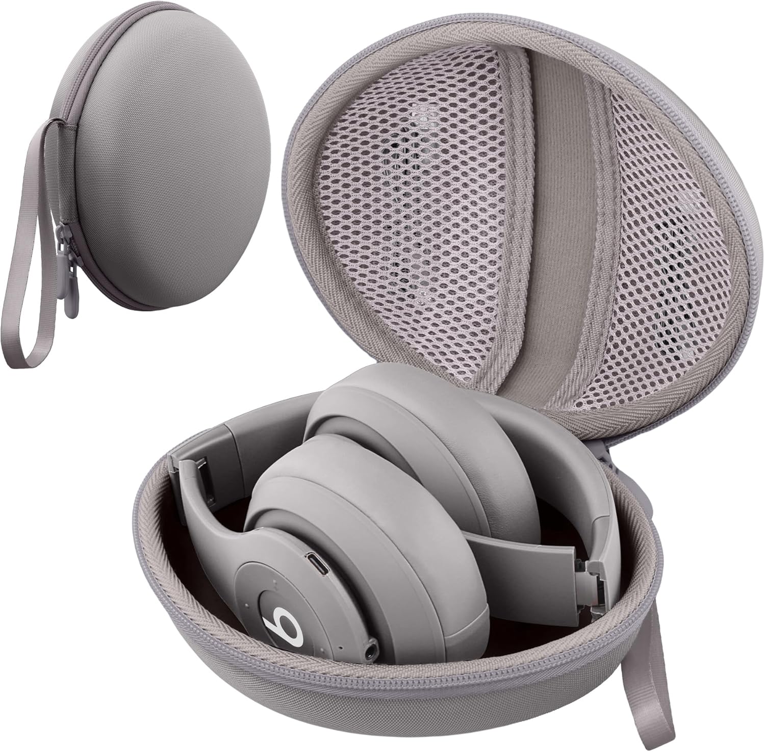 co2CREA for Beats Studio Pro / Studio3 / Solo4 / Solo3 Headphones, Hard Travel Case Compatible with Beats Wireless On-Ear Headphones (Sandstone Case)