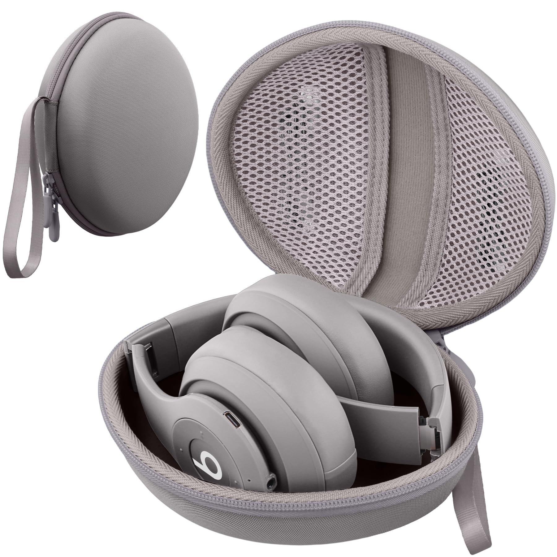 co2CREA for Beats Studio Pro / Studio3 / Solo4 / Solo3 Headphones, Hard Travel Case Compatible with Beats Wireless On-Ear Headphones (Sandstone Case)