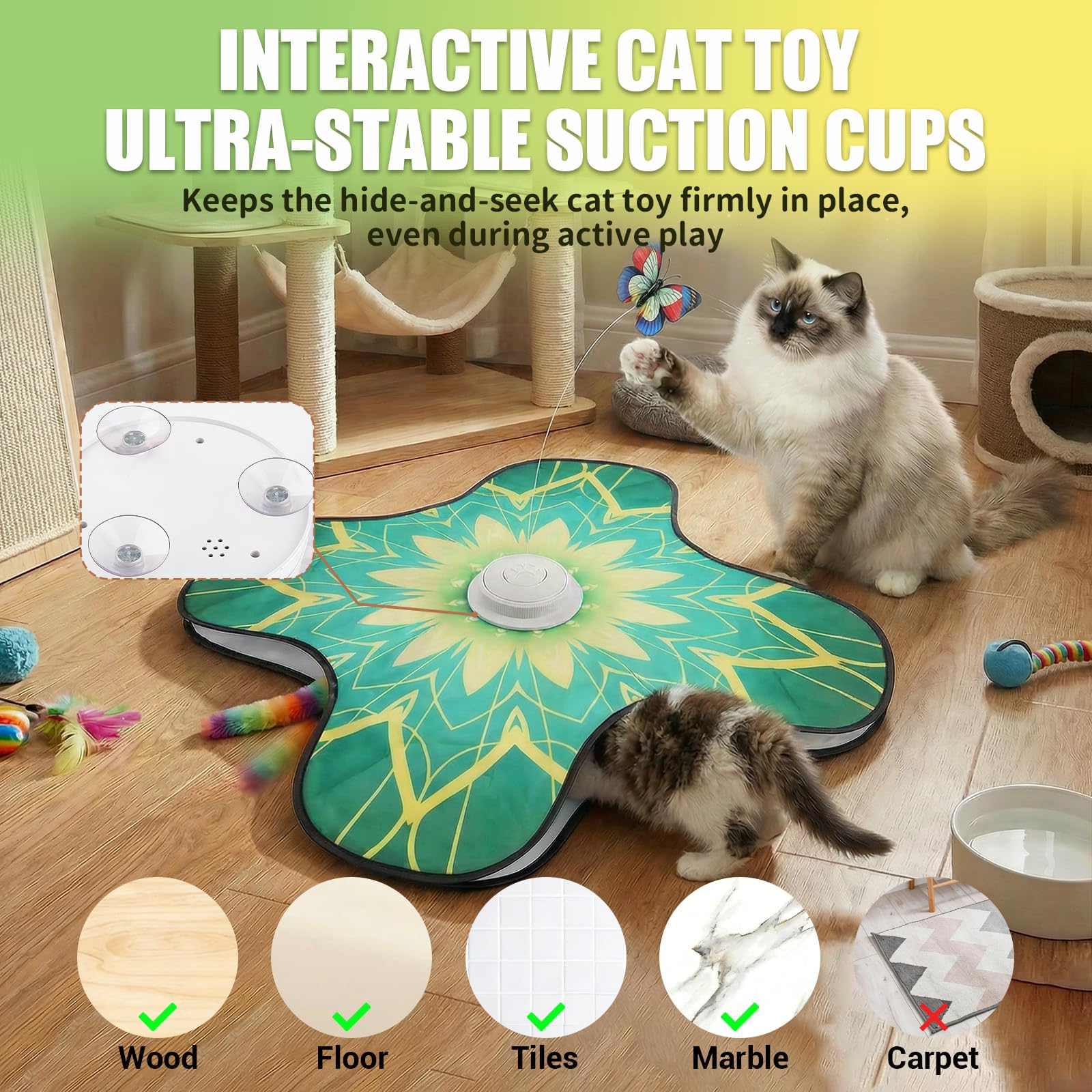 Juguetes para gatos de escondite (verde)
