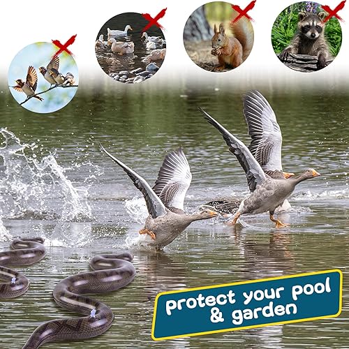 Miniatura 5 de FUTUREPLUSX Serpientes inflables falsas, 3 piezas inflables inflables de serpientes de piscina de animales para decoración de fiesta de reptiles en