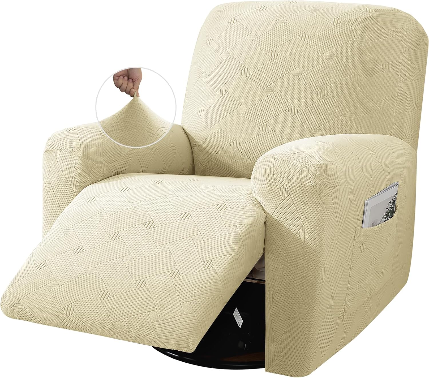 JIVINER Recliner Chair Covers, Latest Jacquard 3 Piece
