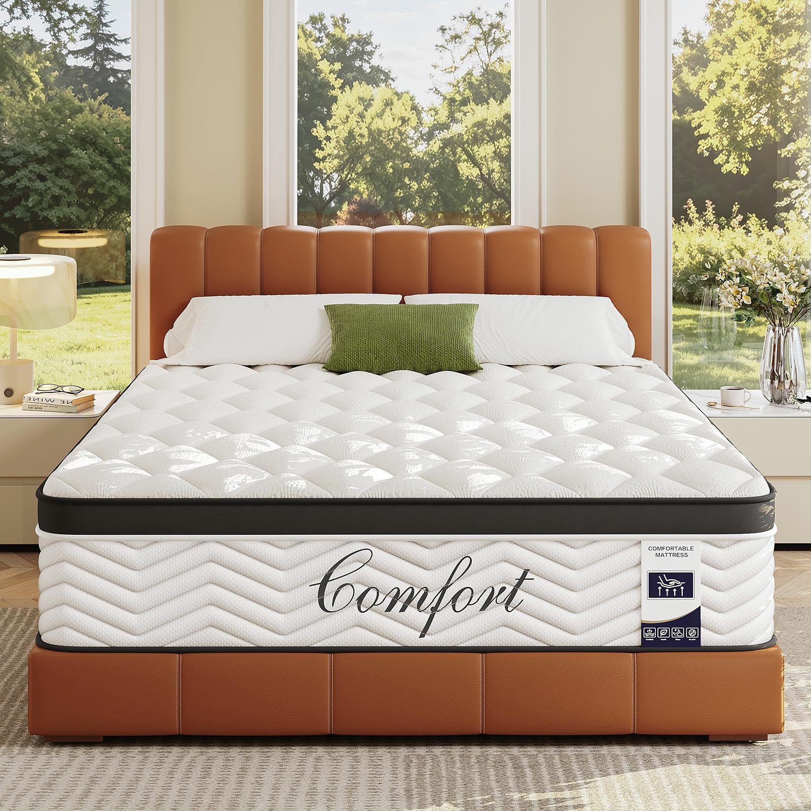 JEEKEA Queen Mattress 12 Inch Hybrid Mattress in a Box