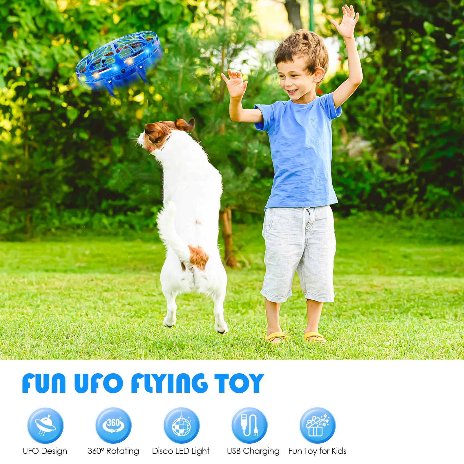 Vrxeqi Vliegende bal, RC vliegende bal, speelgoed, cadeau voor kinderen, jongens en meisjes, 8 - 10 - 11 - 12 jaar, infrarood-inductie-helikopter, drone, vliegtuig, afstandsbediening met ledlicht Vrxeqi Vliegende bal, RC vliegende bal, speelgoed, cadeau voor kinderen, jongens en meisjes, 8 - 10 - 11 - 12 jaar, infrarood-inductie-helikopter, drone, vliegtuig, afstandsbediening met ledlicht