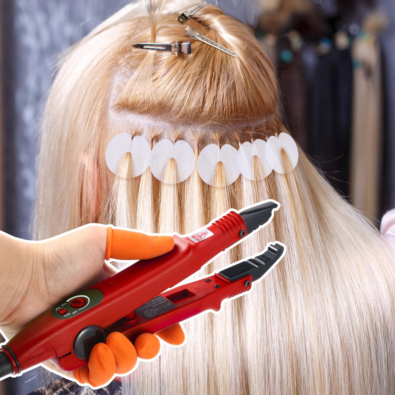 Professional Keratin Hair Extension Kit with Tools and Glue Beads Amazon.com: Zhehao Fusion Hair Extensions Tool Professional  main image 3