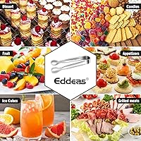 Vista 7 de Mini pinzas para servir alimentos, juego de 12 pinzas pequeñas para aperitivos, pinzas de cocina pequeñas de metal de acero inoxidable, para barra