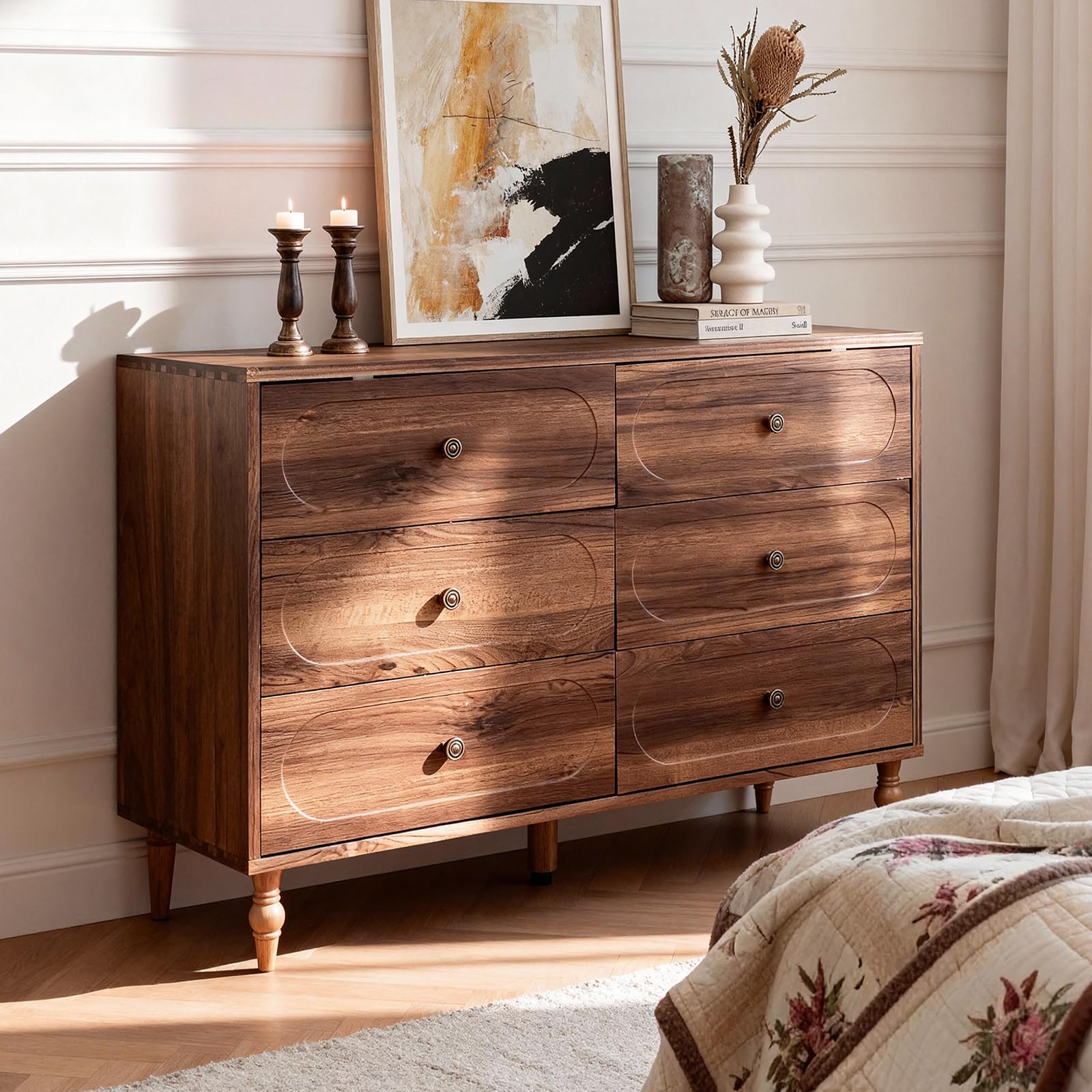 mid century modern six drawer dresser Vintage Mid Century Modern 6 Drawer Dresser by Stanley.  Big Whale  Consignment
