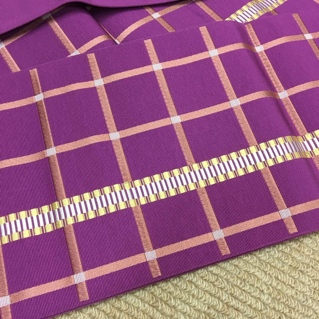 Amazon.co.jp: 森博多織 小袋帯 華の粧 伝統工芸博多織 金ラベル 半幅  