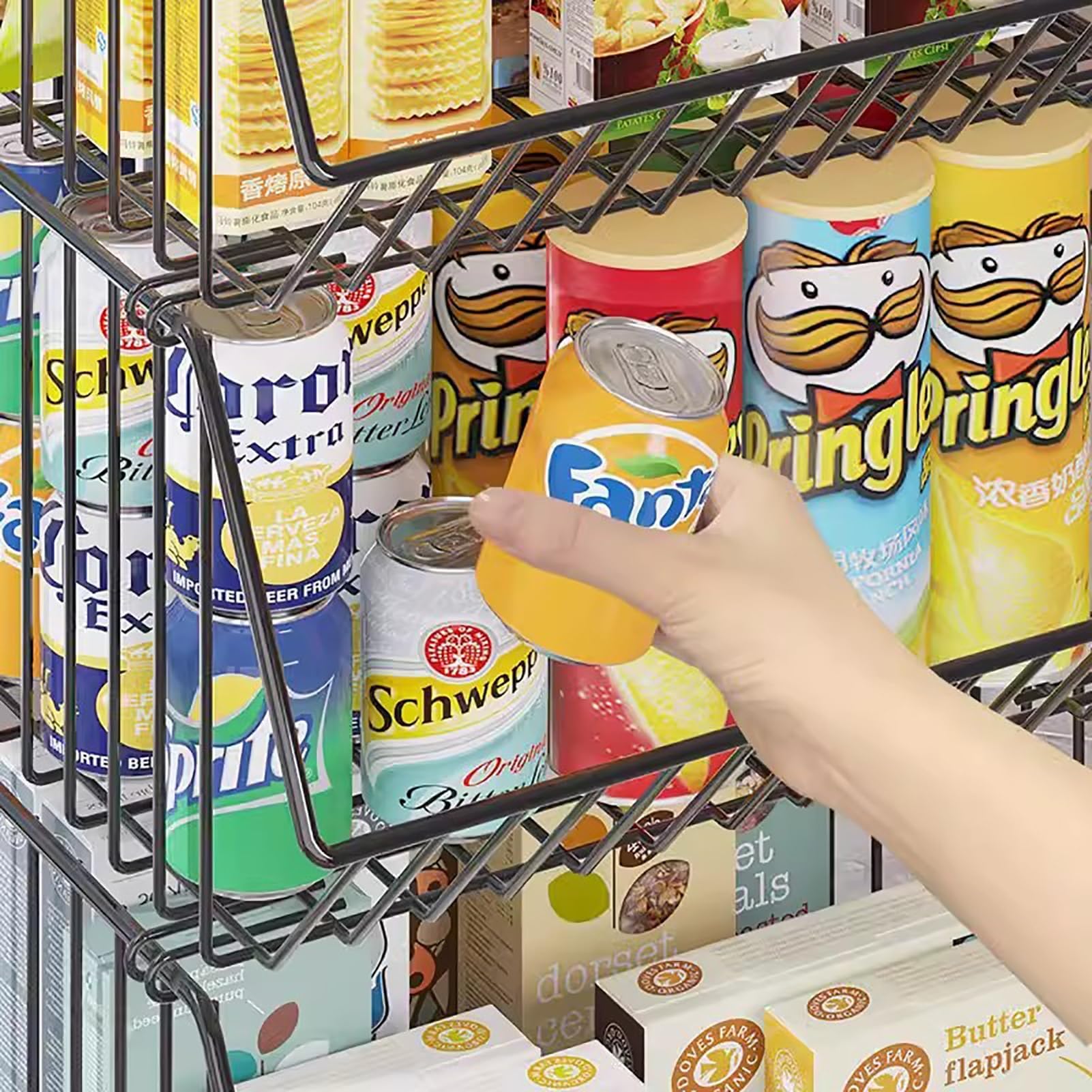 Präsentationsständer Für Kartoffelchips, Schmales Supermarktregal Mit Rädern, Tragbarer Obst- Und Gemüse-Organizer/Abnehmbarer Korb,5-Layer