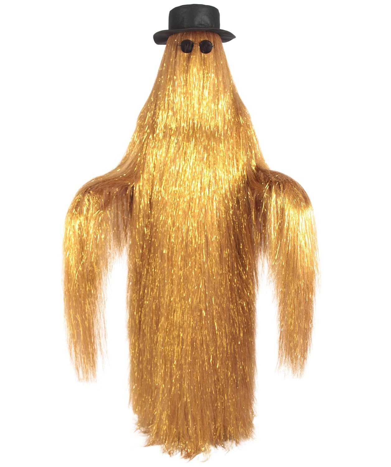 HPO Premium Adult Unisex Cousin Dapper Creature Wig & Costume Collection, Multiple Color Options, Perfect for your next Halloween or Cosplay Event! (Mixed Tinsel Gold)