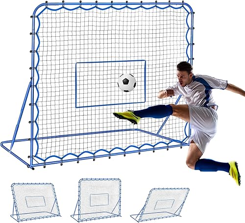 Red de rebote de fútbol, entrenamiento de fútbol de ángulo de conmutación rápida para control, práctica de pases, fácil configuración, regalos de