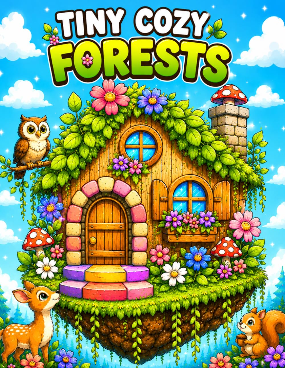 Tiny Cozy Forest: A Relaxing Coloring Book Filled with Whimsical Forest Scenes, Cozy Tiny Worlds, and Charming Nature Moments for Adults and Teens