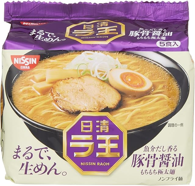 Nissin  Raoh Japanese Instant Ramen Pork Bone Soy Soup Noodles (dla 5 serwowań)