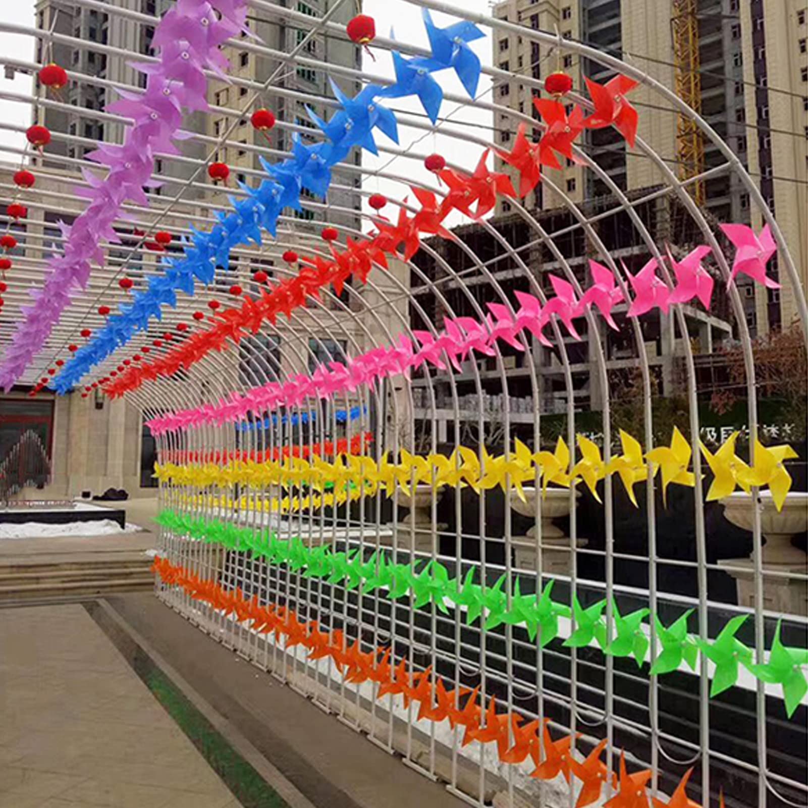 SDdPulse Arco de jardín de metal, pérgola al aire libre, arcos de jardín, patio, césped, fiesta, boda, para varias plantas trepadoras, enredaderas, arco, rosa, disponible en una variedad de tamaños