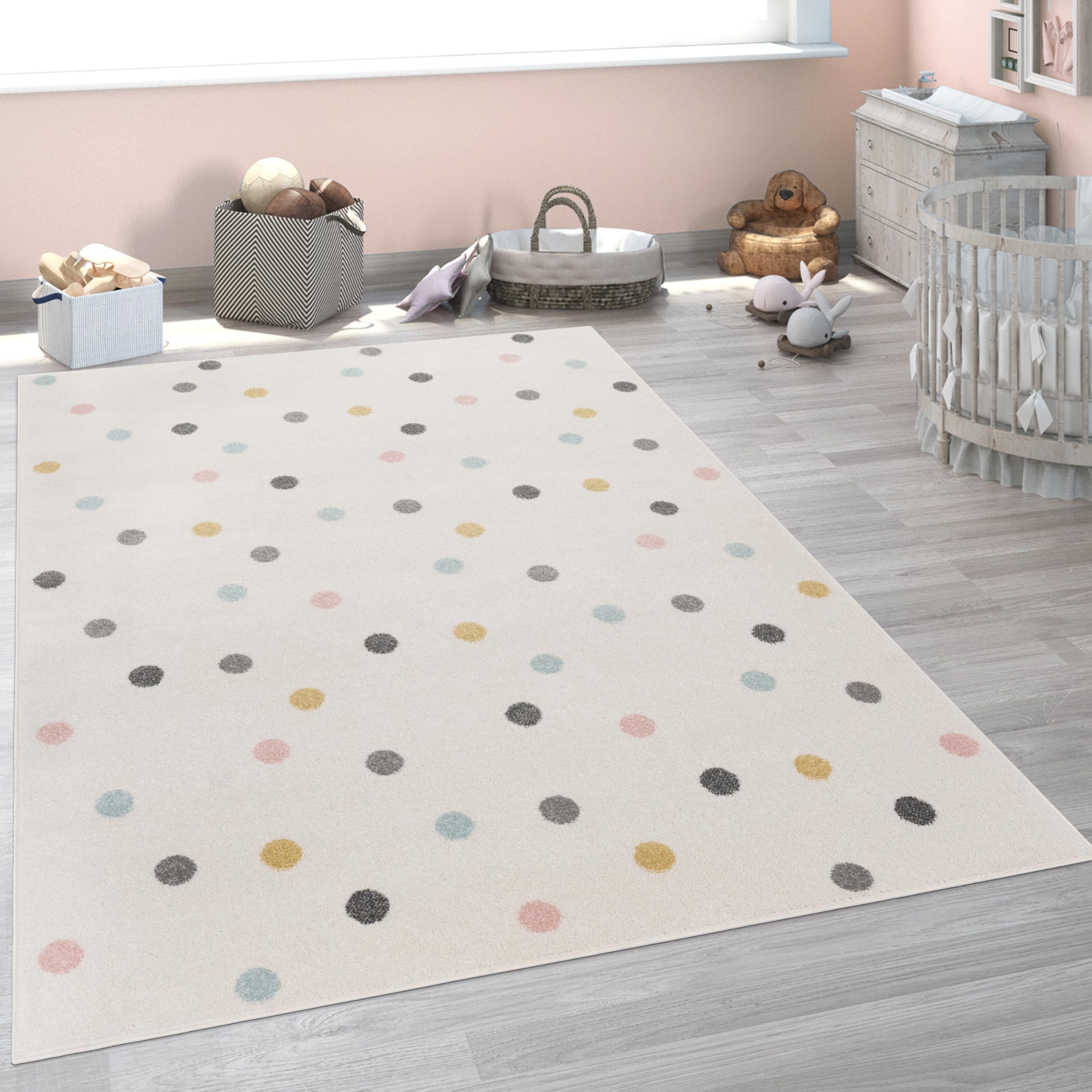 Paco Home Children's Rug Child's Room Girls Boys Various Motifs And Sizes, Size:200x280 cm, Colour:Grey-Beige