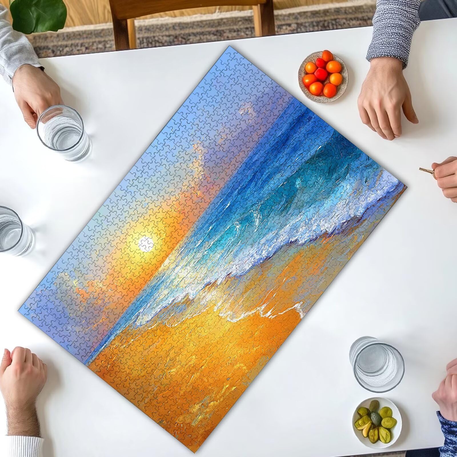 Puzzle 2000 elementów, plaża puzzle dla dorosłych, krajobraz, drewniane puzzle dla dorosłych, trudne puzzle, dla całej rodziny, drewniane puzzle do dekoracji pokoju, prezenty, -1772