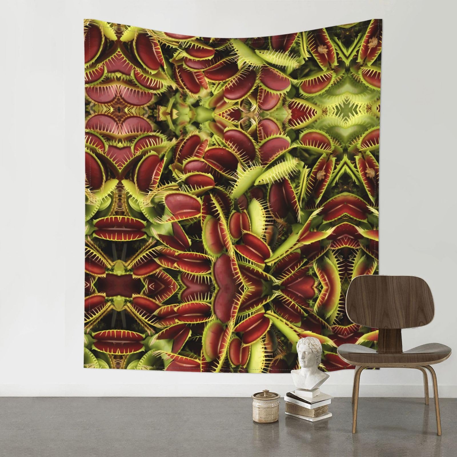 WHJSSF Plant Prints Wall Tapestry 60x51in - Boho Decor Throw for Bedroom, Dorm, Picnic & Outdoor Adventures