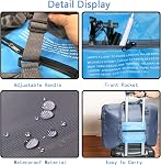 INVODA Sac à volant pliable - Bagage léger pour les femmes & Les hommes, le week-end, continuer, nuit, 4 PCS, Voyages