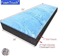 Vista 2 de FoamTouch Colchón de espuma viscoelástica de gel de 3" sin funda