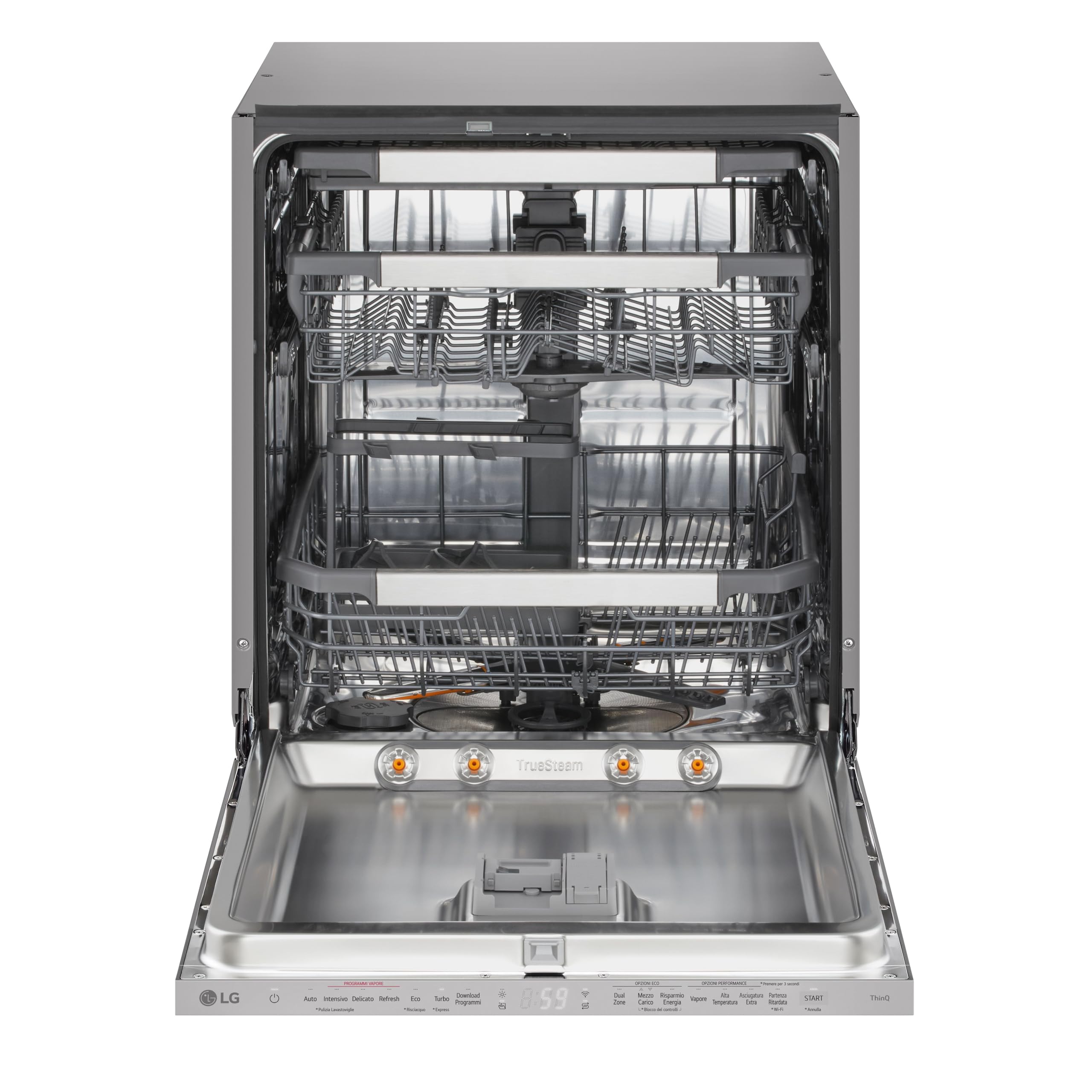 LG DB597TXSW, Lavastoviglie da incasso, Classe A, Noble Steel