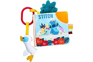 KIDS PREFERRED Disney Baby Lilo & Stitch Soft Book: Stitch ON-THE-GO Soft Book, Blue Medium
