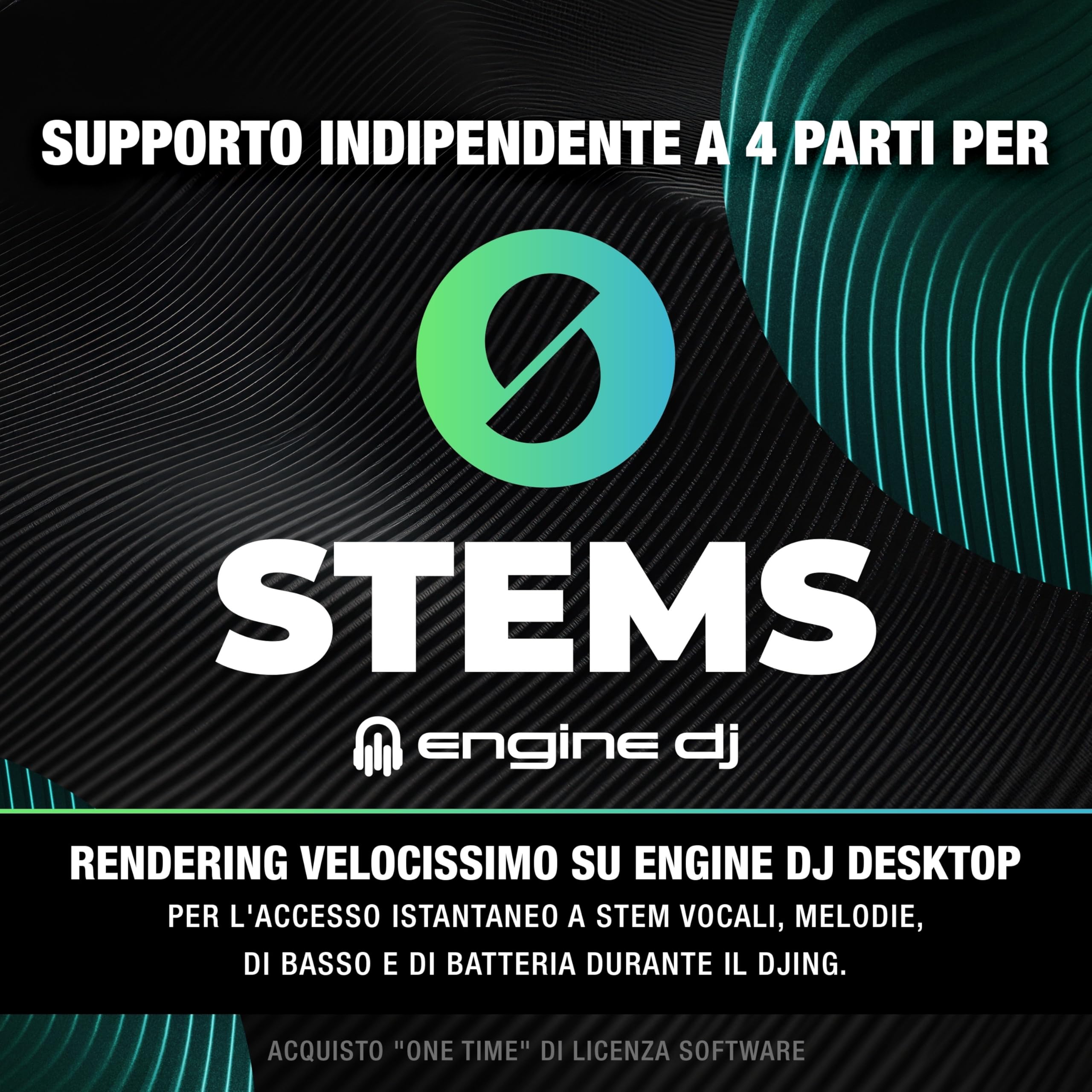 Denon DJ PRIME 4+ Controller 4-Deck Stem Separation Wi-Fi Mixer Drop Sampler 10.1" Touchscreen Luci Nero