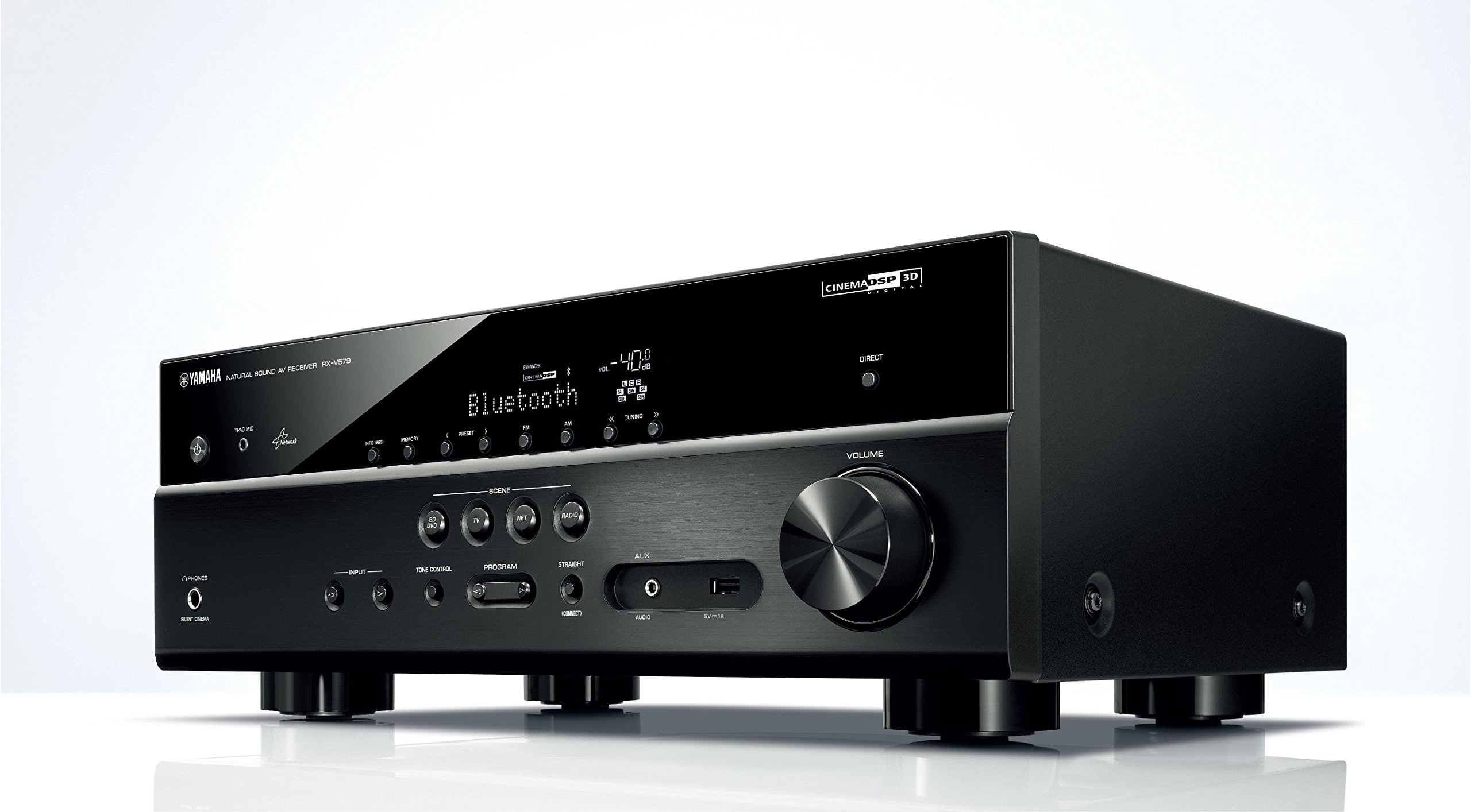 YAMAHA RX-V579 AVレシーバー Yamaha 7.2-Channel MusicCast AV Receiver with Bluetooth - Black