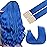 GOO GOO Tape in Hair Extensions Human Hair, Blue, 20inch 30g 10pcs, Colored Tape ins Human Hair Extensions, Silky&Soft Invisible Tape Ins, Hair Highlighted for Party