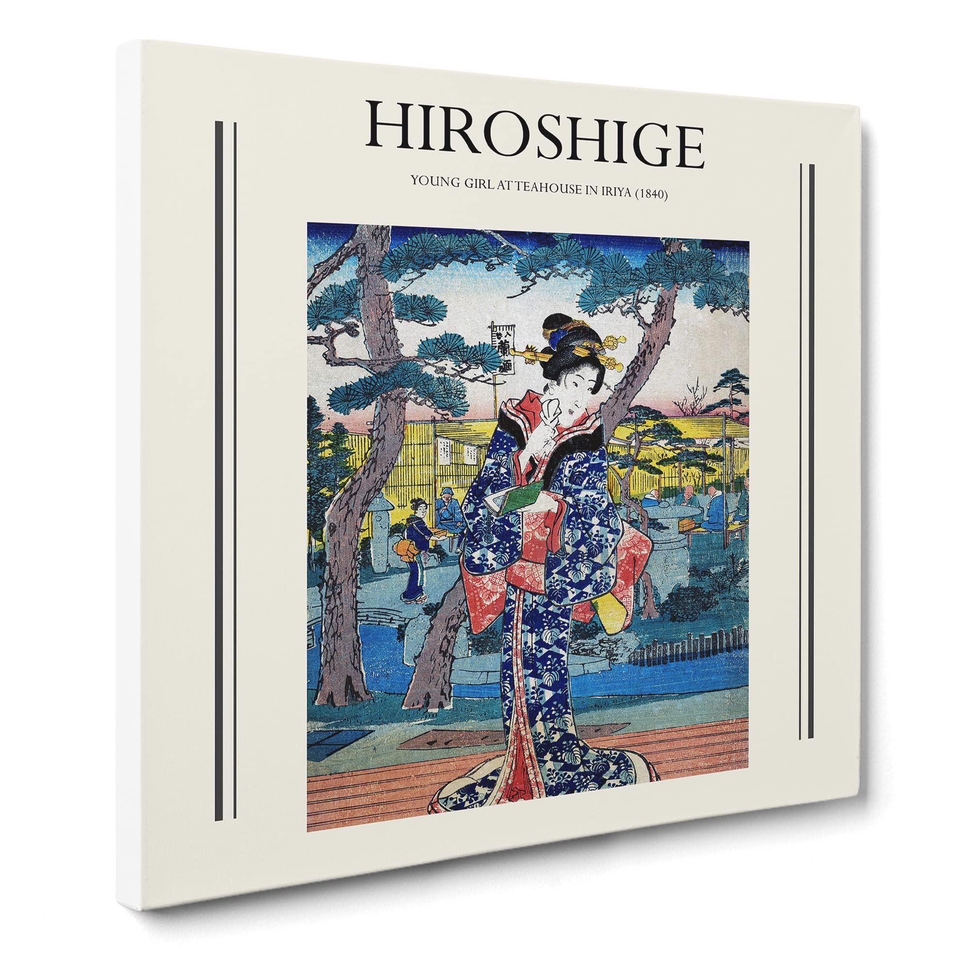 Young Girl At A Tea House By Utagawa Hiroshige Canvas Print, Mixed, 35L x 35W cm