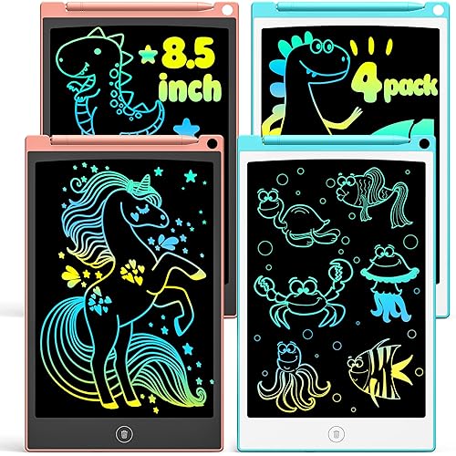 TECJOE LCD Writing Tablet, 8.5 Inch Colorful Doodle Board Drawing Tablet for Kids, Christmas Stocking Stuffers Birthday Gifts Travel Games Toys for Age 3 4 5 6 Boys Girls Toddles
