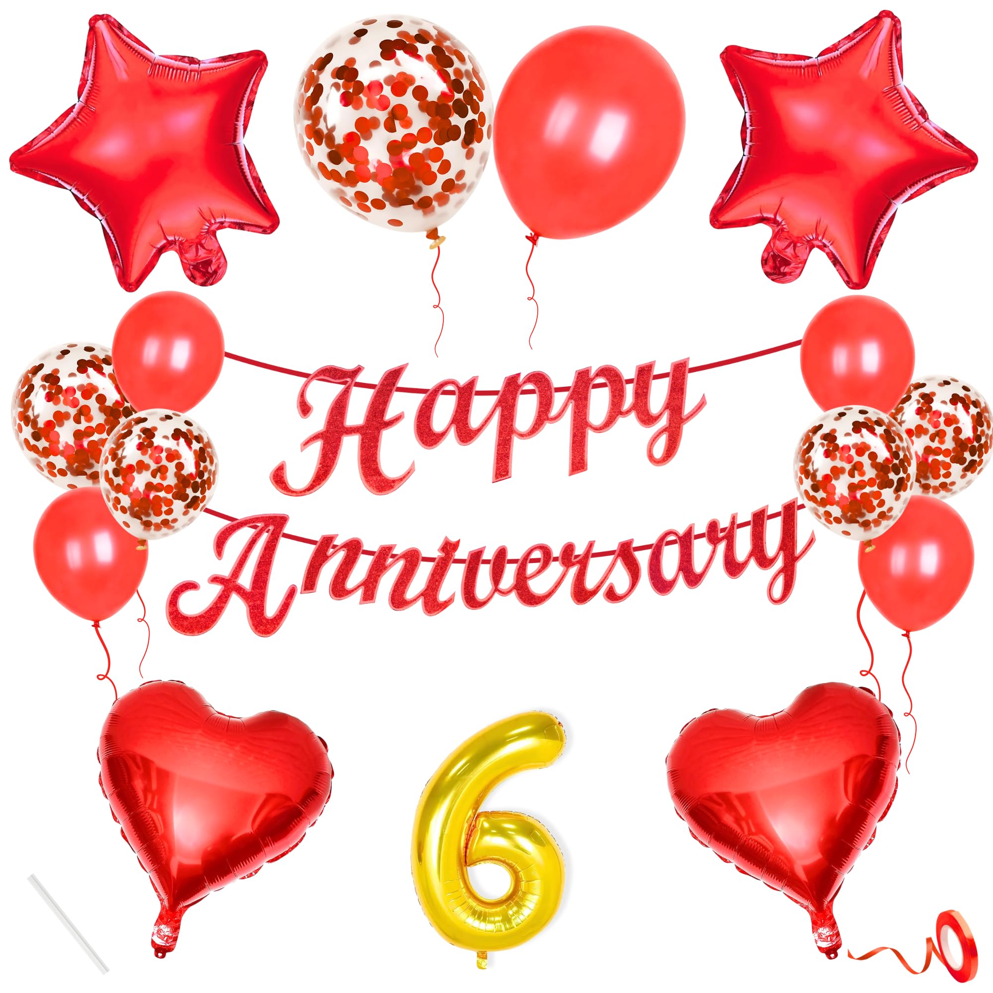 6th Anniversary · Red