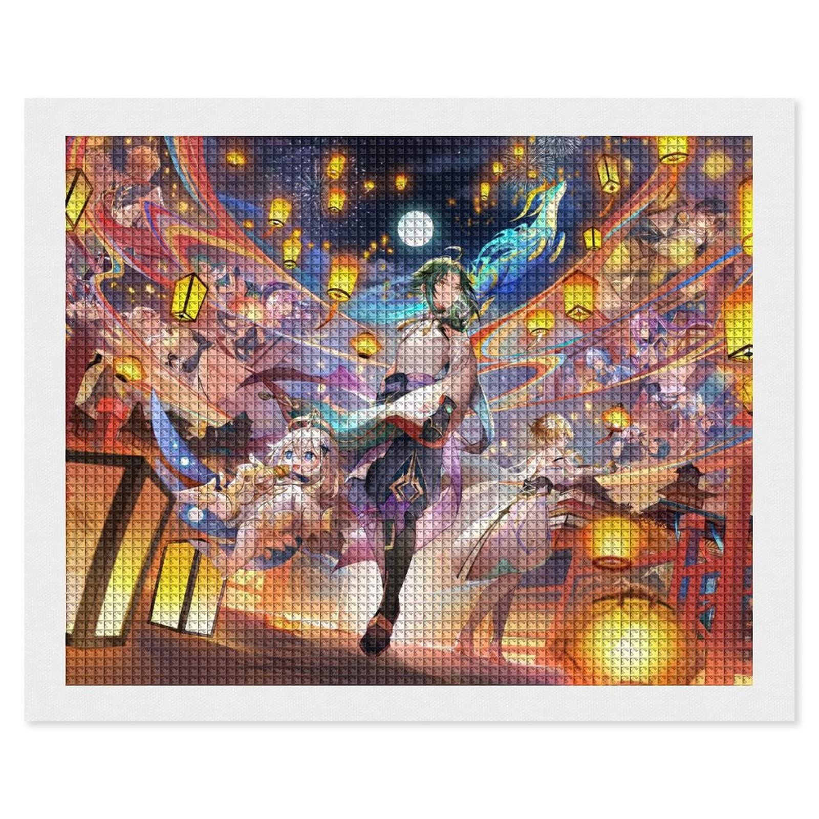 Amazon.co.jp: 原神【魈 蛍 パイモン】5Dダイヤモンドアート キット