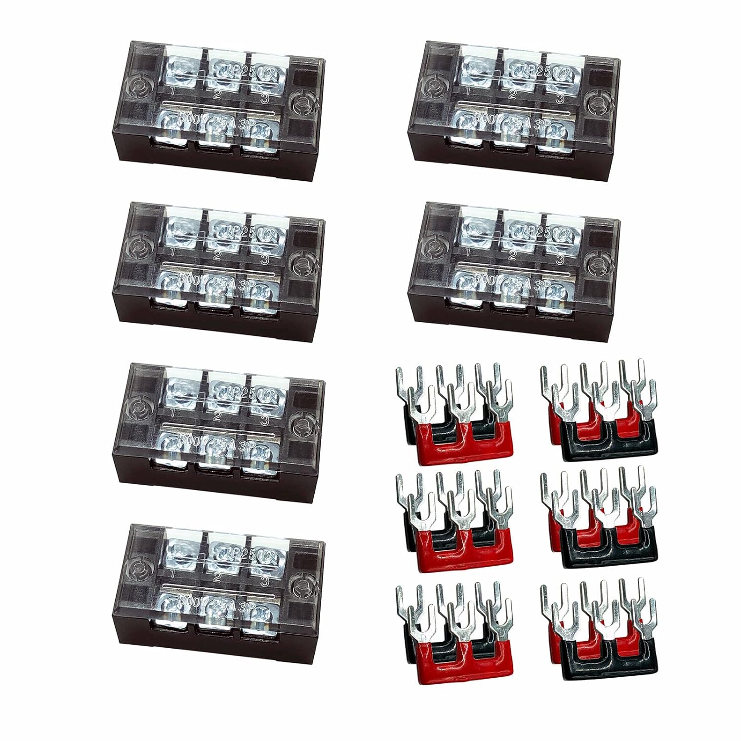 Bornier à Vis Rouge Ou Noir 32A 380V - Modules 1 Ou 2 - Lot De 1 à 10 Pièces - SK87 Bornier Rouge Noir Connexion Fil - Foto 6