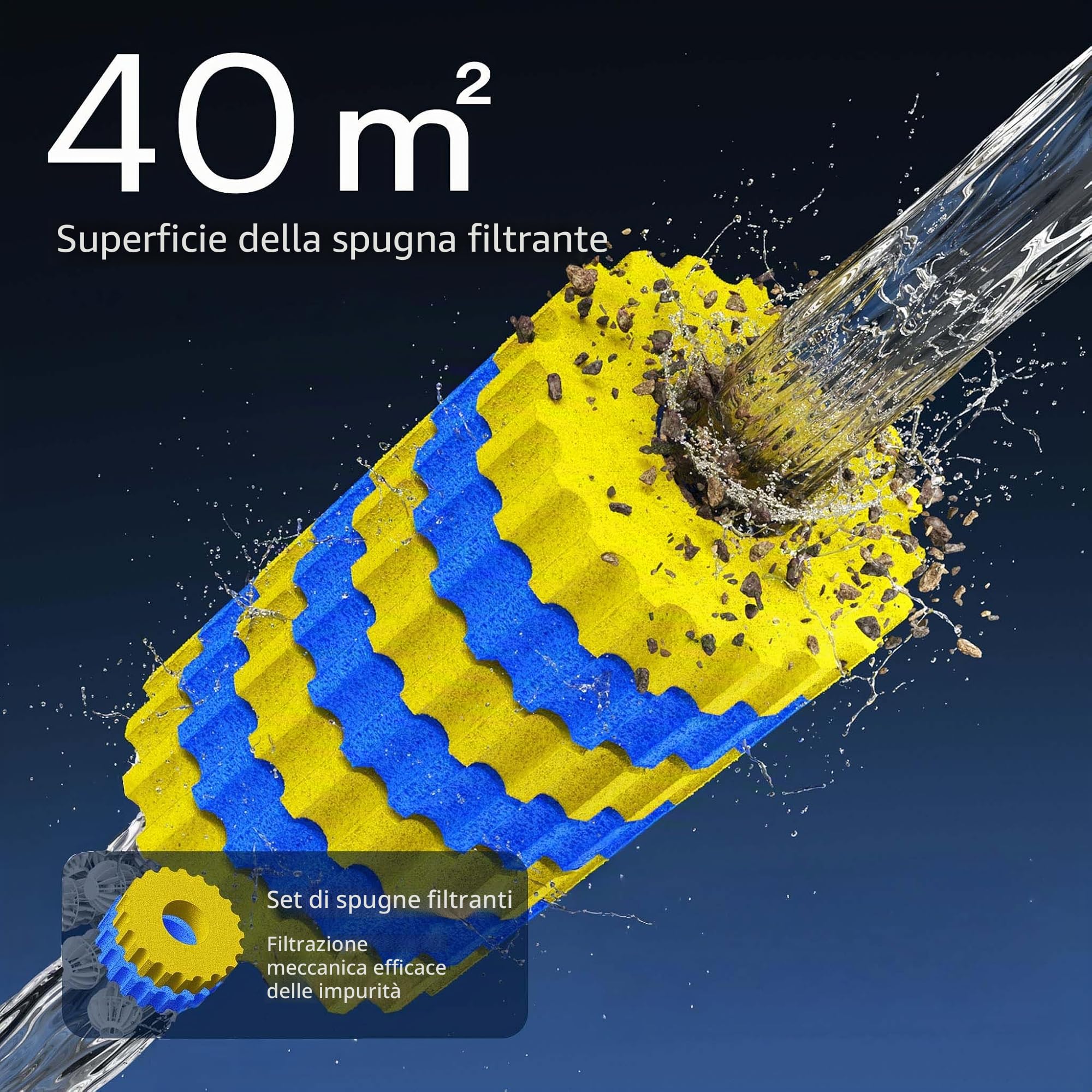 SunSun Ricambio Filtro a pressione per laghetti Bio CPF-15000 Set di spugne filtranti