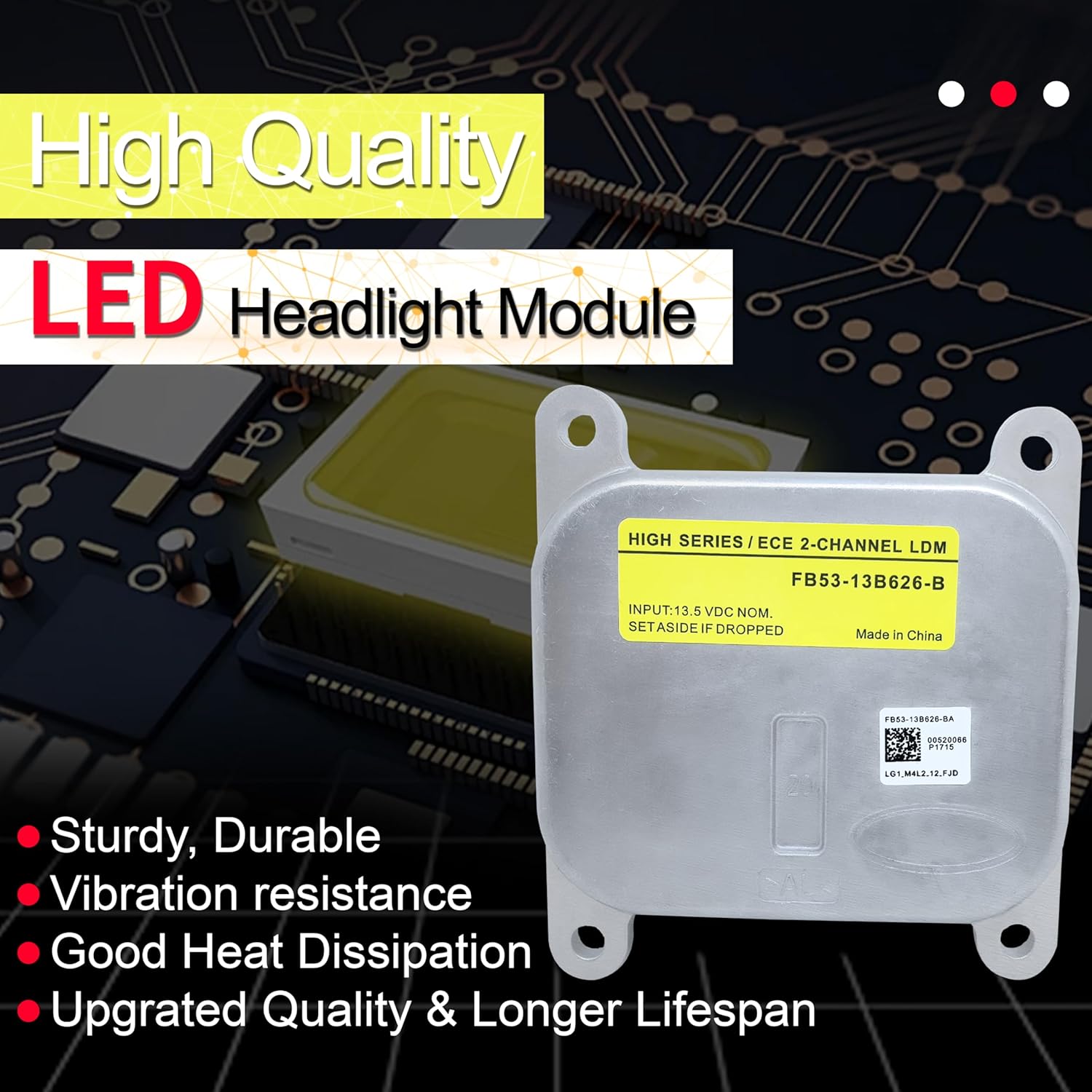 LED Headlight Module Replacement for FB53-13B626-B: 2016 2017 2018 2019 Ford Explorer Headlight Module - Headlight LED Module Replacement for FB5Z-13C788-B LED Headlight Unit Controller Part