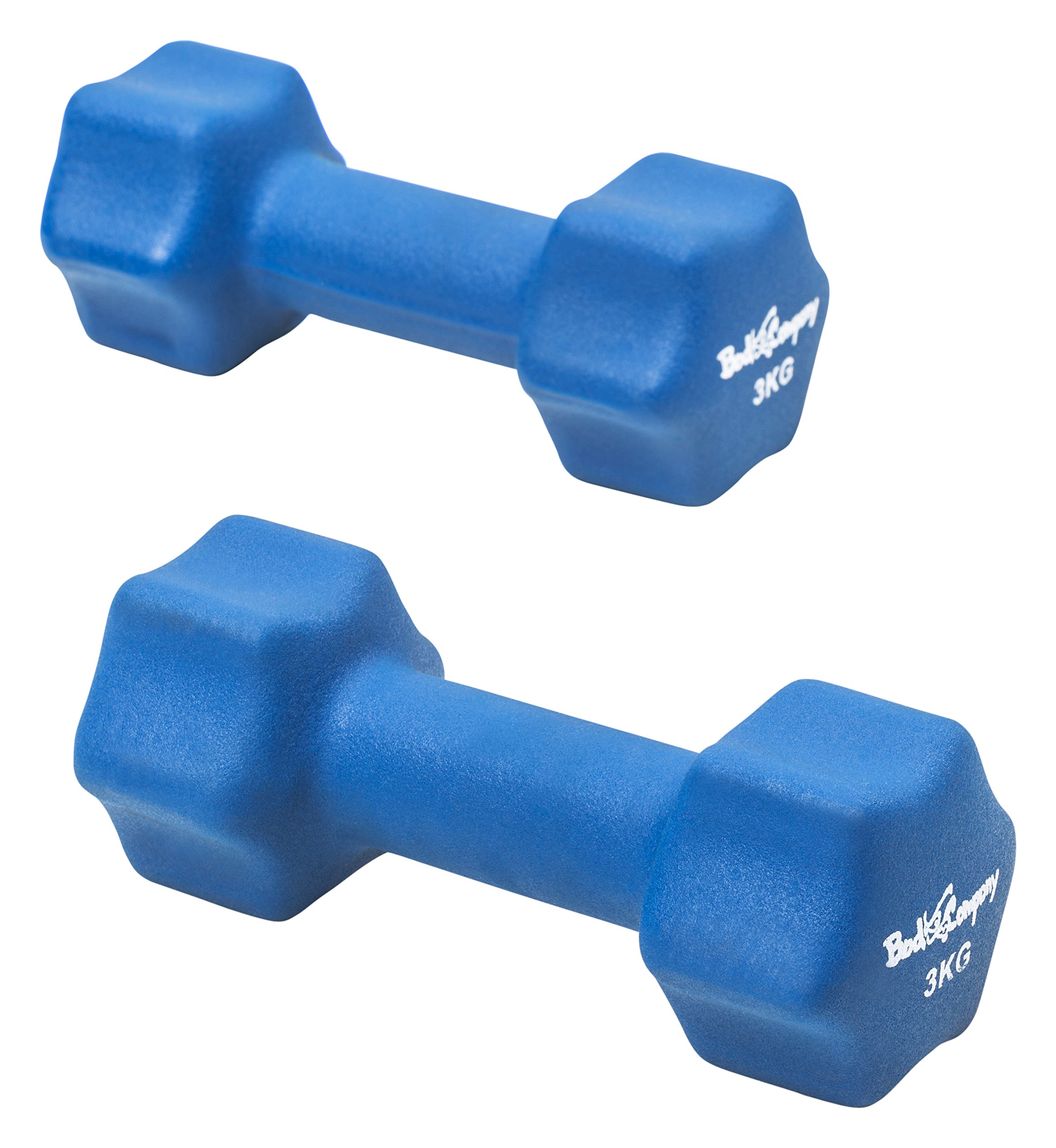 Bad Company Neoprenowe hantle do aerobiku, gimnastyki i fitnessu, 2 x 0,5 kg + 2 x 1 kg + 2 x 1,5 kg + 2 x 2 kg + 2 x 2,5 kg + 2 x 3 kg + 2 x 4 kg