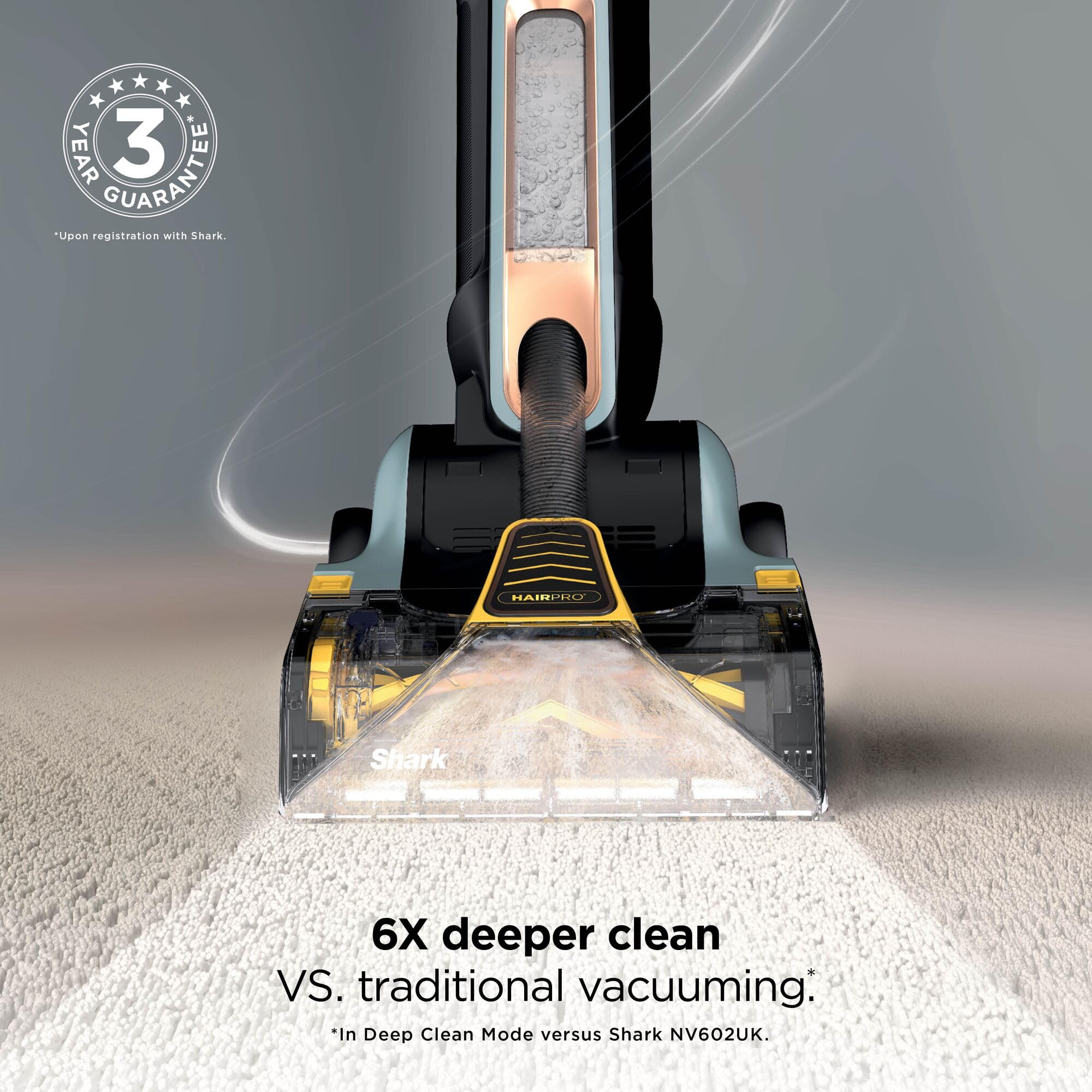 Shark CarpetForce - Limpiador de alfombras ultra vertical con HairPro