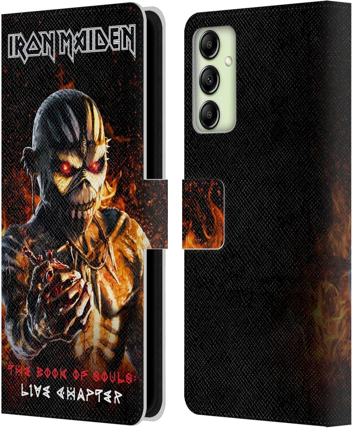 Head Case Designs Officially Licensed Iron Maiden Concert Tours Leather Wallet Case Compatible with Samsung Galaxy A14 5G
