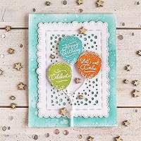 Vista 43 de Plantillas de corte con marco de fondo 3D, plantillas metálicas para álbumes de recortes, herramientas de manualidades DIY, plantilla de repujado