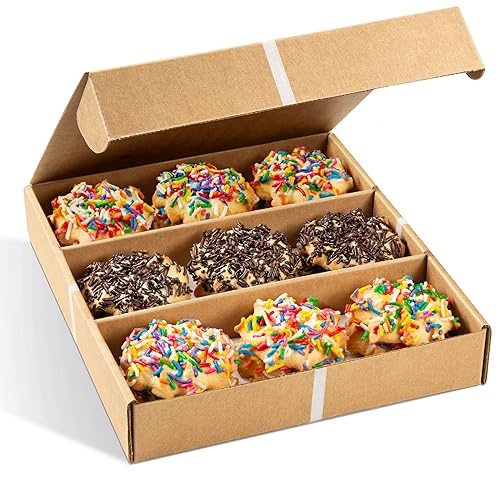 Cesta de regalo de galletas 18 galletas italianas envueltas individualmente Galletas de mantequilla Regalos de comida para él o ella Vacaciones,