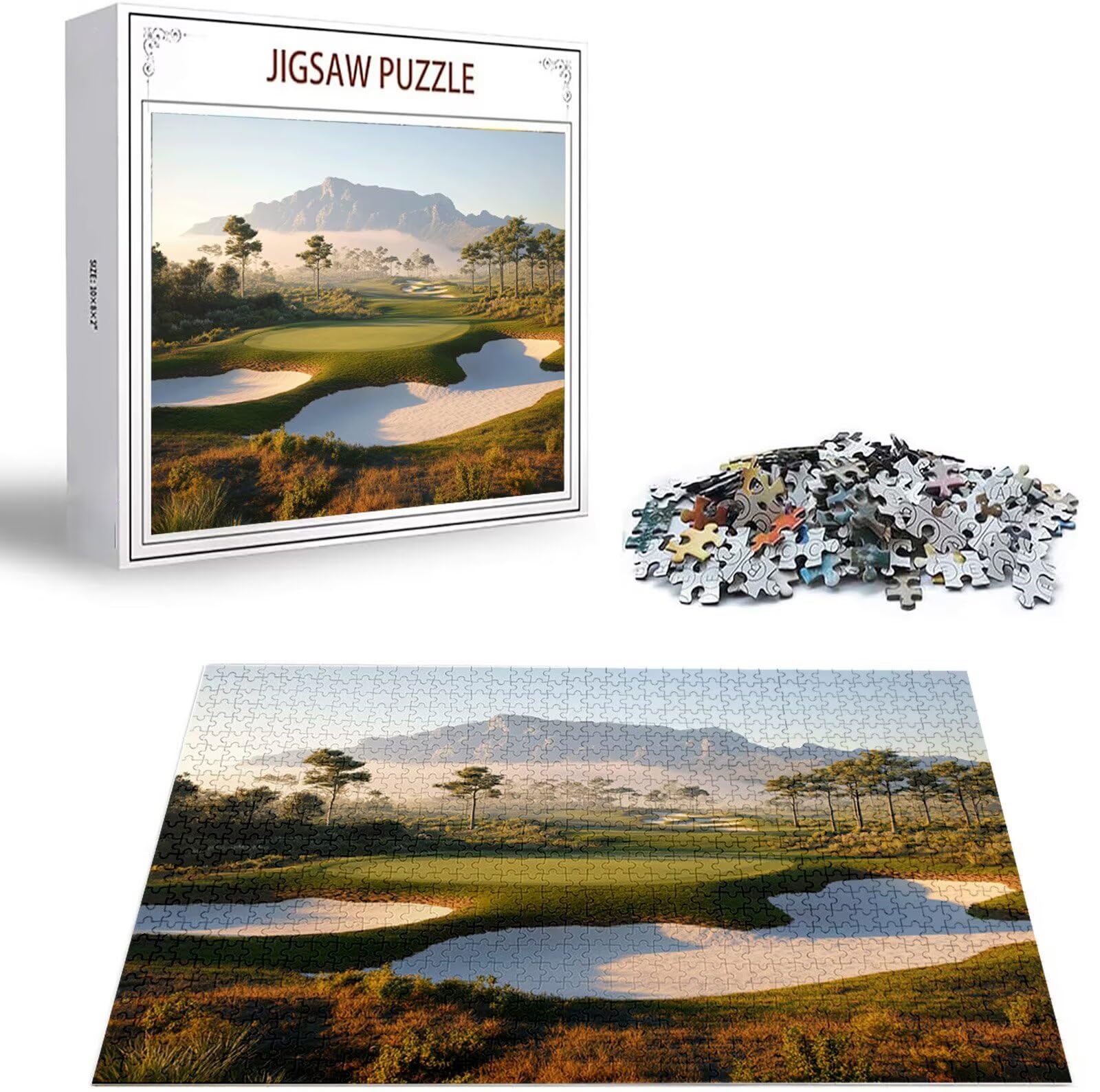 Puzzle 4000 sztuk dla dorosłych i młodzieży, 3 4 5 lat Puzzle Jezioro 6 7 8 lat zrównoważone gry edukacyjne z wysokiej jakości drewnianymi motywami dla dorosłych do zabawy w górach puzzle B-547