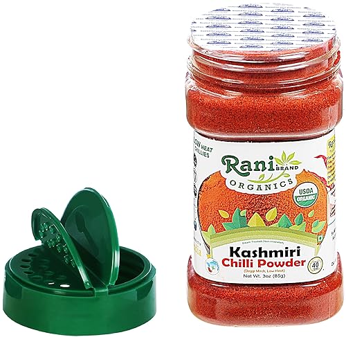 Miniatura 6 de Rani Organic Kashmiri Chilli en polvo (Deggi Mirch, a baja temperatura) Tarro PET de 3 onzas (3.00oz)  Todo natural  Vegano  Apto para gluten  Sin