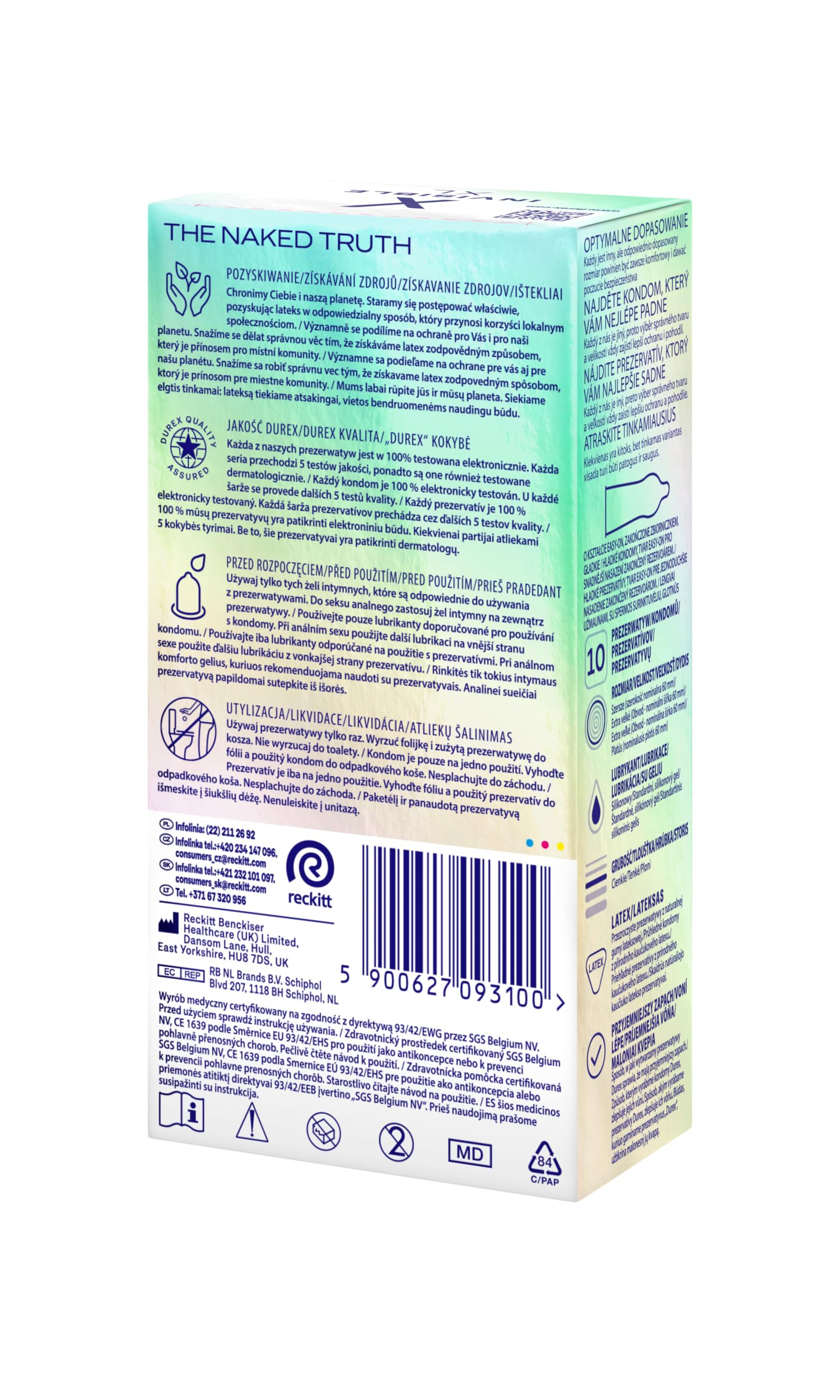 Durex Invisible Extra Dünn Kondome – Extra Large 10 Stück