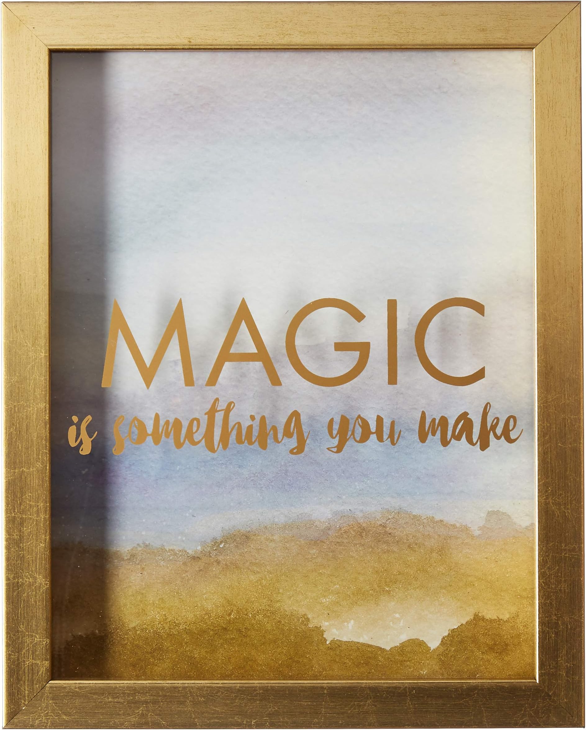 Linden Ave AVE10361 Magic Is Something You Make- Blue Shadowbox Wall Art