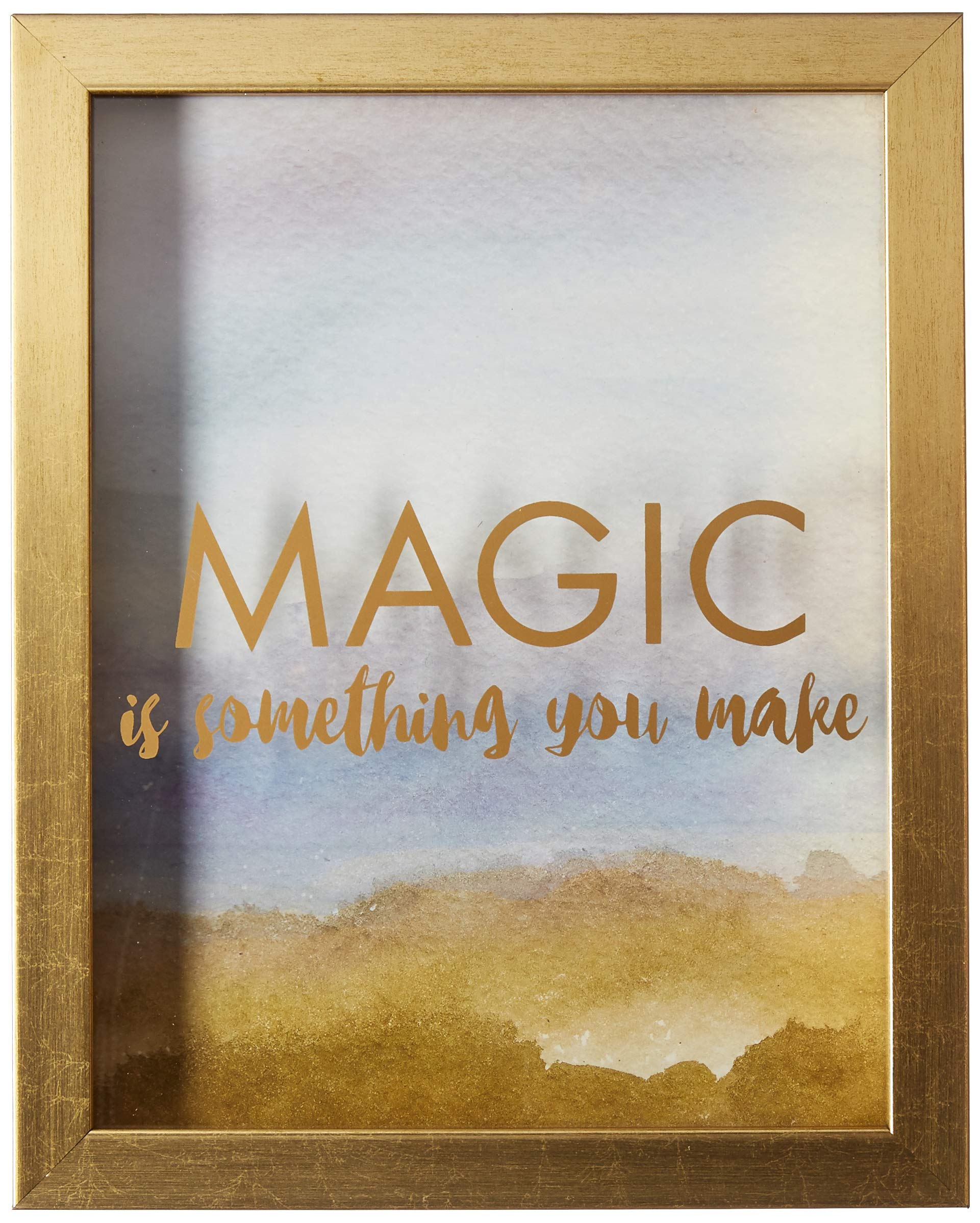 Linden Ave AVE10361 Magic Is Something You Make- Blue Shadowbox Wall Art