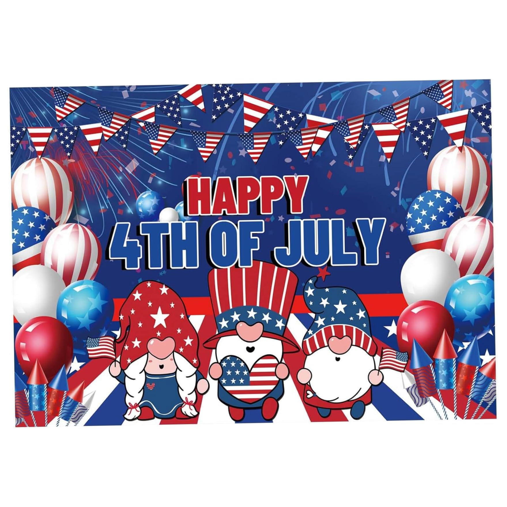 Toile fond du 4 juillet grand format pour masquer un garage défraîchi