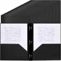 100-Pack Plastic Folders With Pockets & Prongs - 2-Pocket Prong Folders For School, Office, Teachers & Students